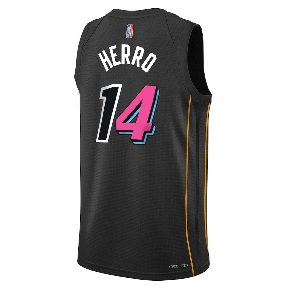 Men's Miami Heat Tyler Herro #14 Black 2021/22 Swingman Jersey - City Edition-Pro Kit Vault | Brand New 26/27 Sports Jerseys